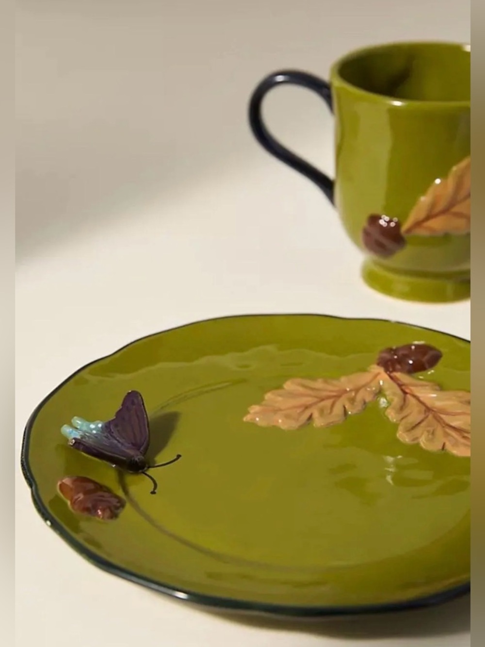 Anthropologie The Faye Icon Stoneware Dessert Plate: Fall Edition, NWT
